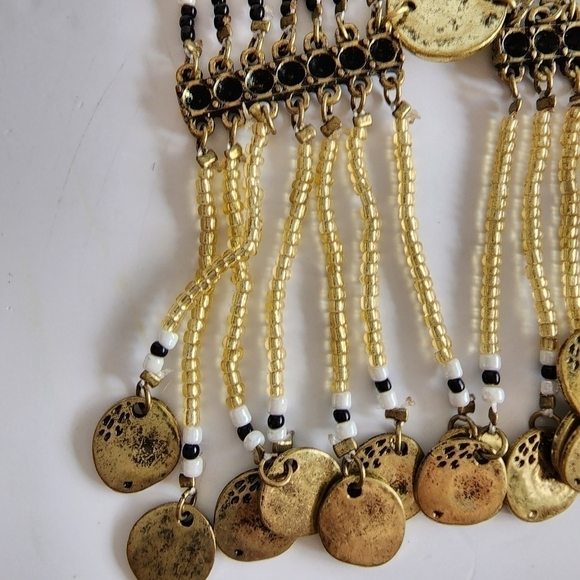 NWT Free People Gold Sunrise Beaded Necklace - Picture 6 of 11